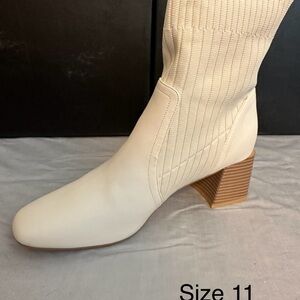 Chic Cream Heeled Boots